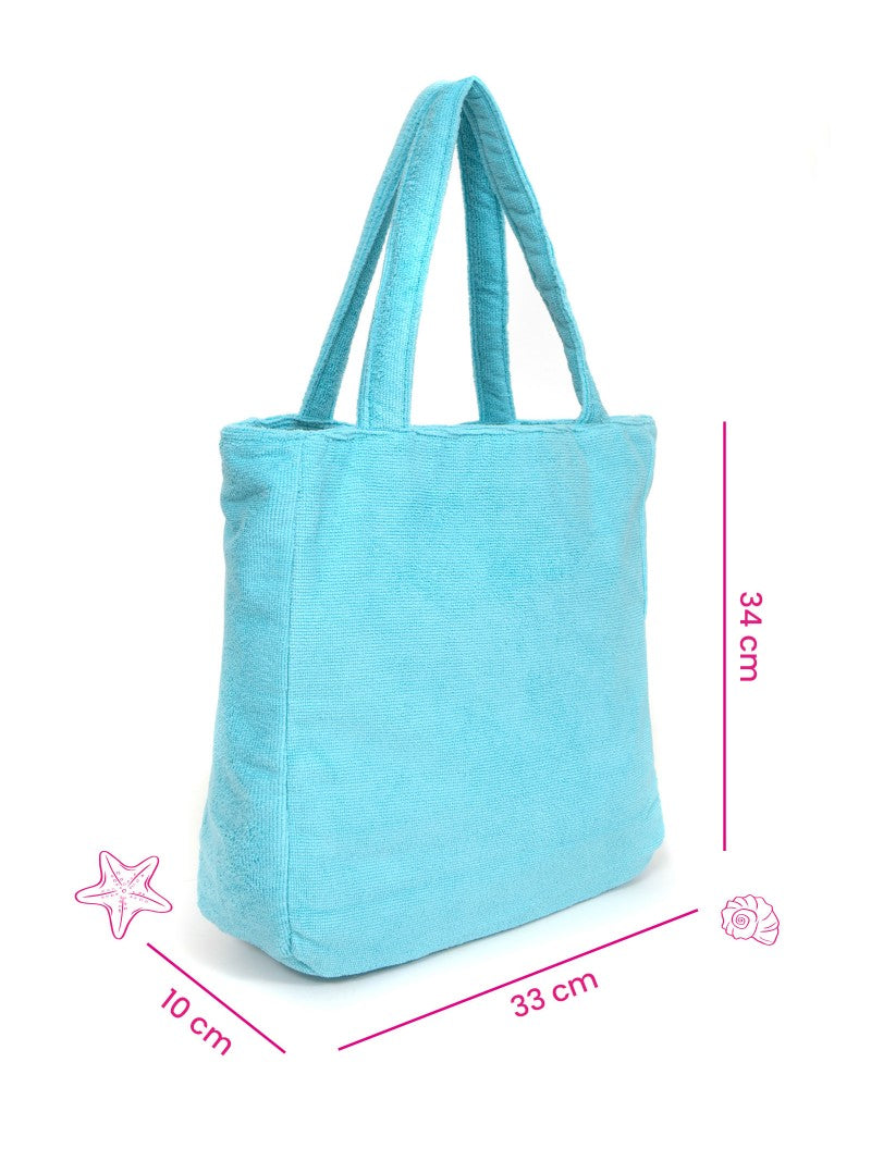 Bolso De Playa Bahia Mediano Turquesa