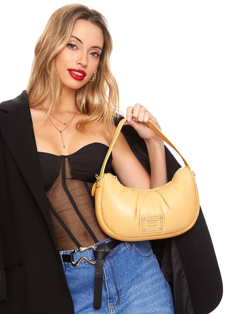 Cartera Baguette Amarilla Chica Brigid
