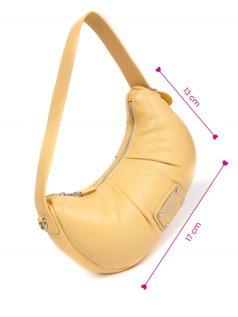 Cartera Baguette Amarilla Chica Brigid