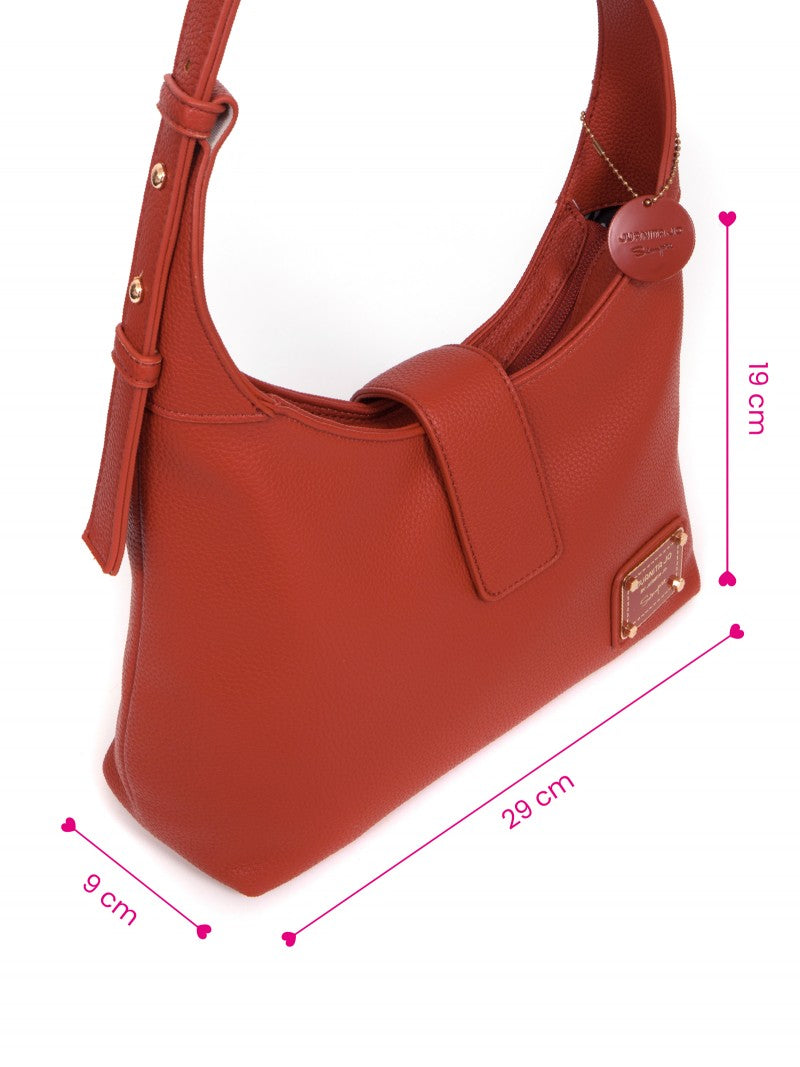 Cartera De Hombro Pequeña Terracota Anya