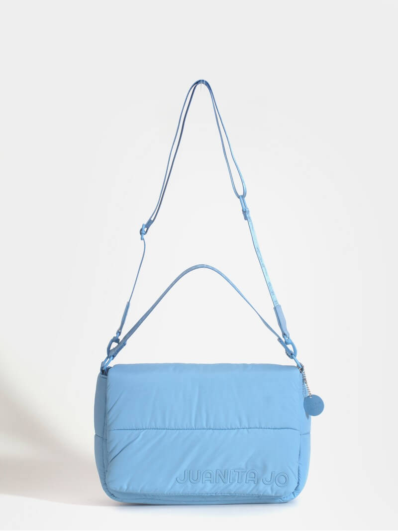 Bandolera Puffer Azul Caro