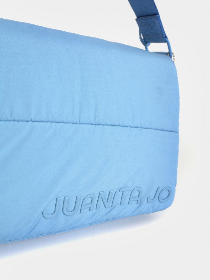 Bandolera Puffer Azul Caro