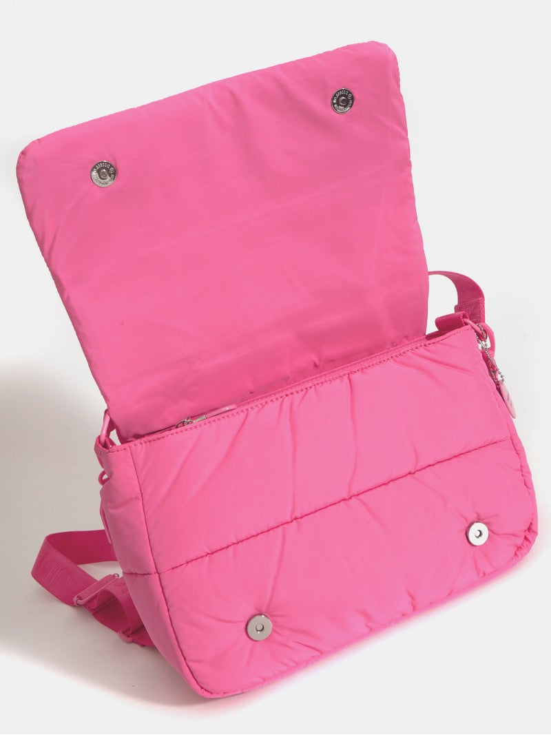 Bandolera Puffer Fucsia Caro