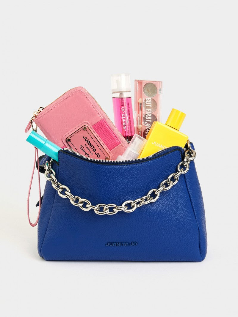 Cartera De Hombro Azul Juliana
