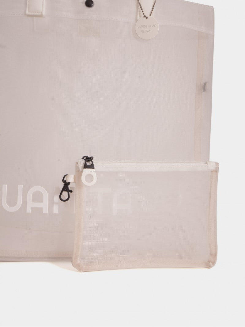 Tote Bag De Playa Blanco Nissi