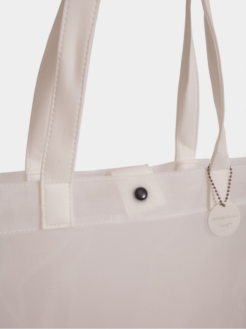 Tote Bag De Playa Blanco Nissi
