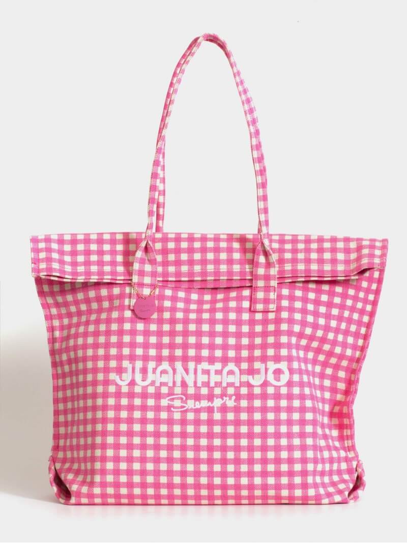 Bolso De Playa Grande Fucsia Amalfi