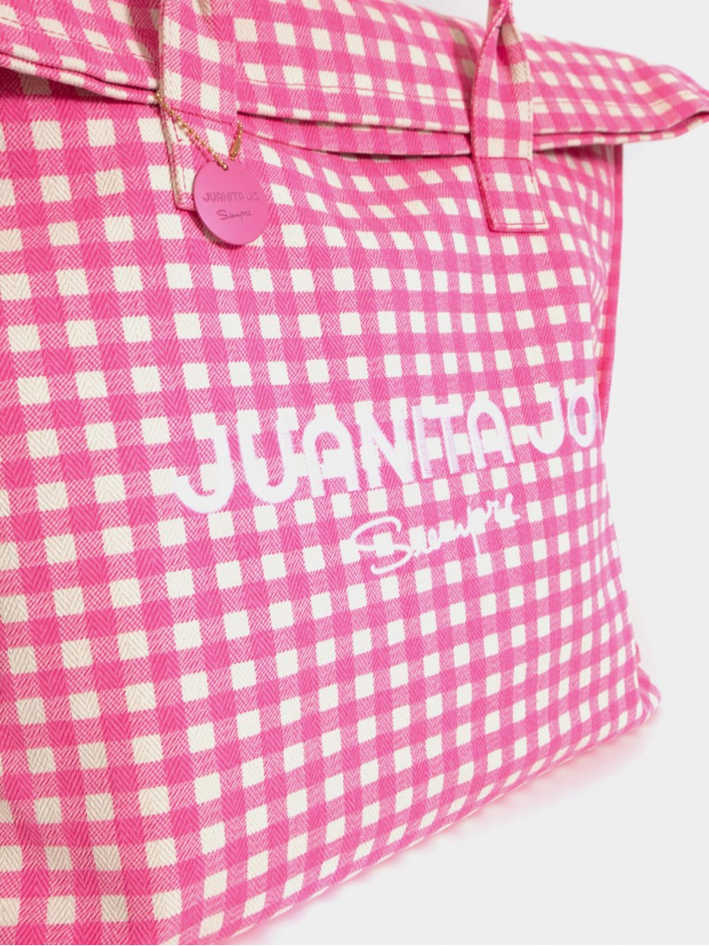 Bolso De Playa Grande Fucsia Amalfi