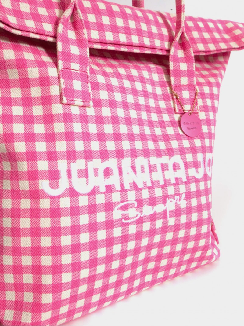Bolso De Playa Mediano Fucsia Amalfi