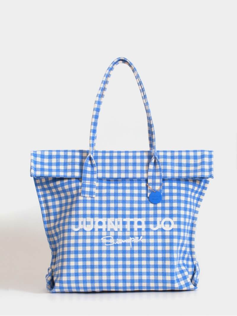 Bolso De Playa Mediano Azul Amalfi