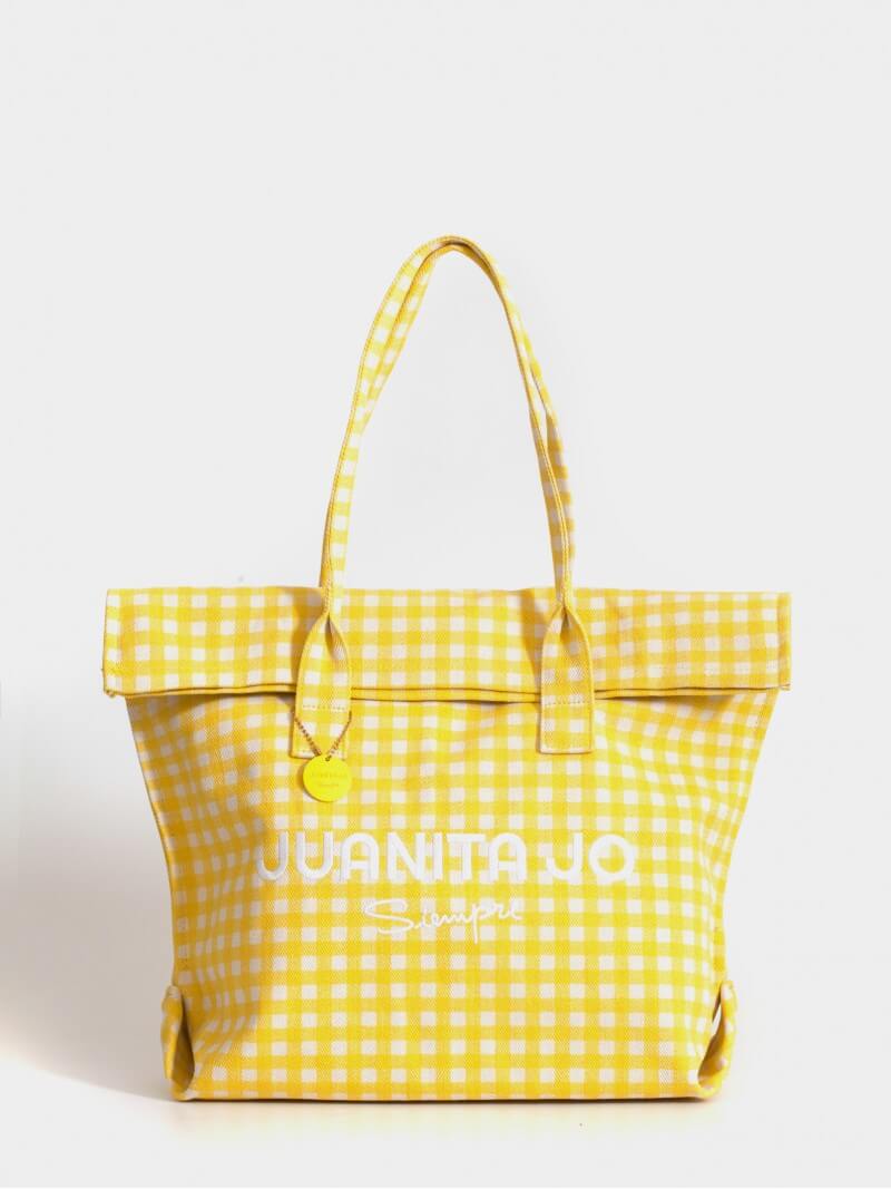 Bolso De Playa Mediano Amarillo Amalfi