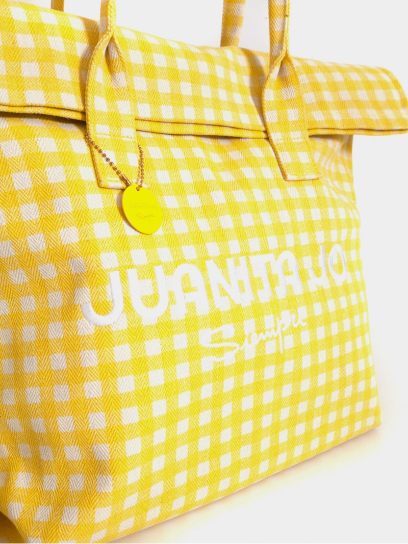 Bolso De Playa Mediano Amarillo Amalfi