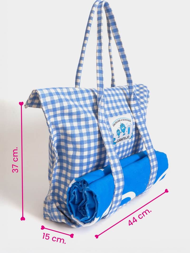 Bolso De Playa Mediano Azul Amalfi