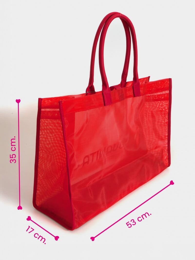 Bolso De Playa Rojo Nissi