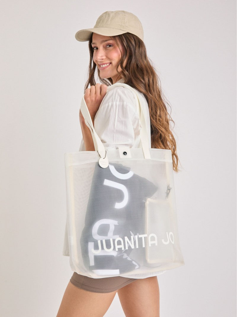 Tote Bag De Playa Blanco Nissi