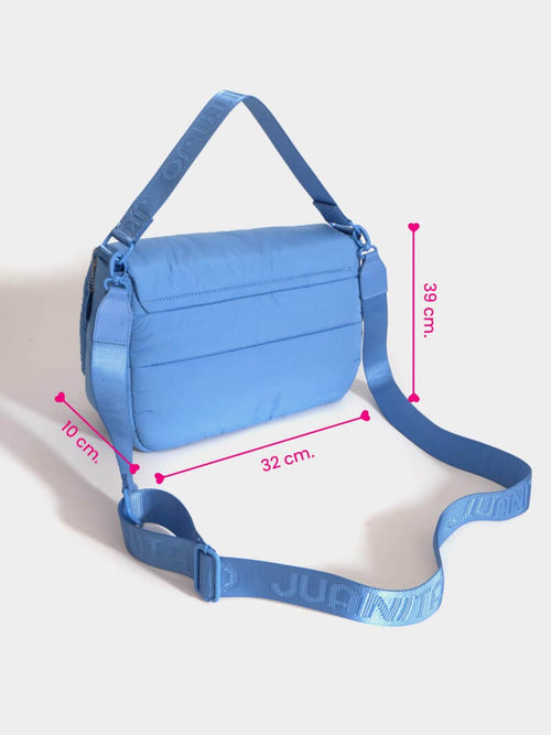 Bandolera Puffer Azul Caro