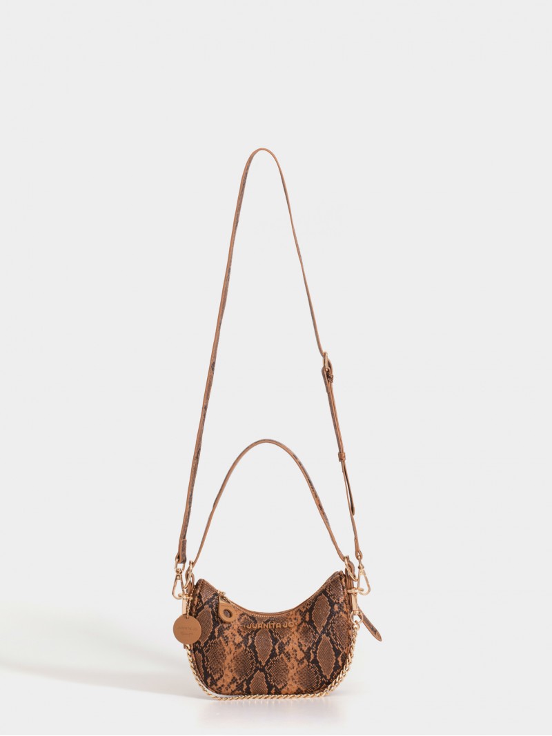 Cartera De Hombro Reptil Aura