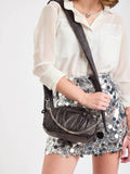 Bandolera Negra Con Glitter Naila