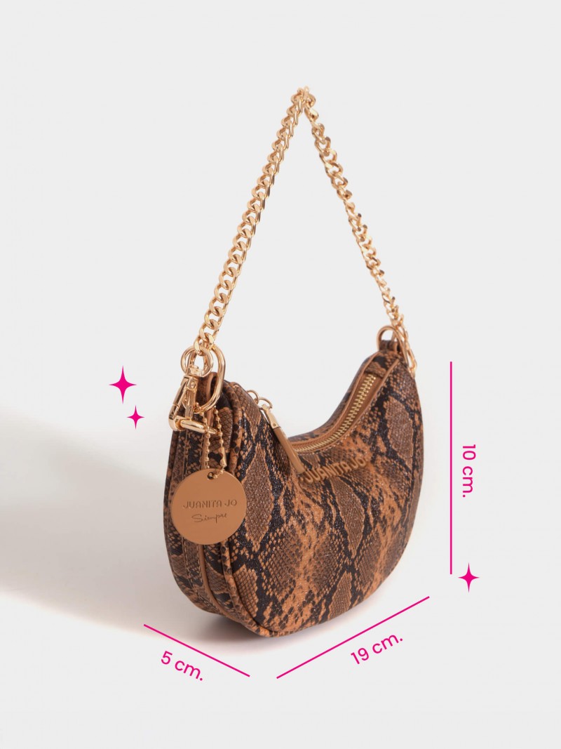 Cartera De Hombro Reptil Aura
