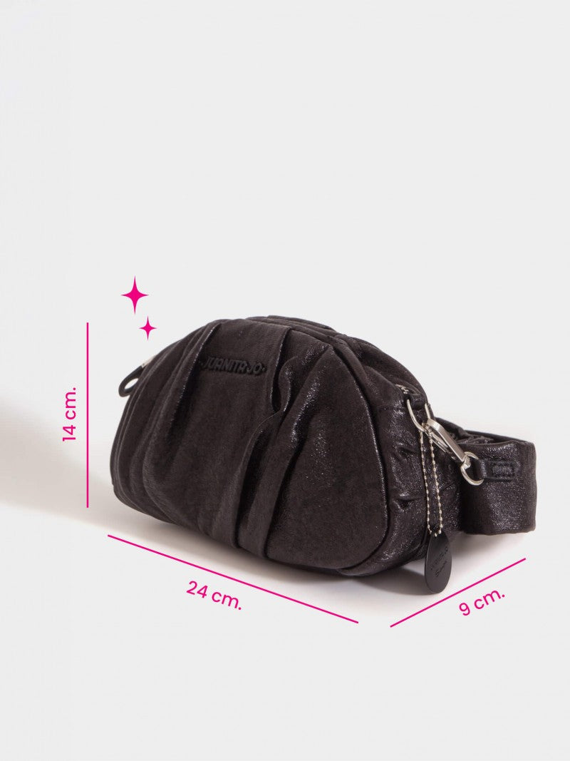 Bandolera Negra Con Glitter Naila