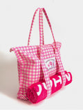 Bolso De Playa Mediano Fucsia Amalfi