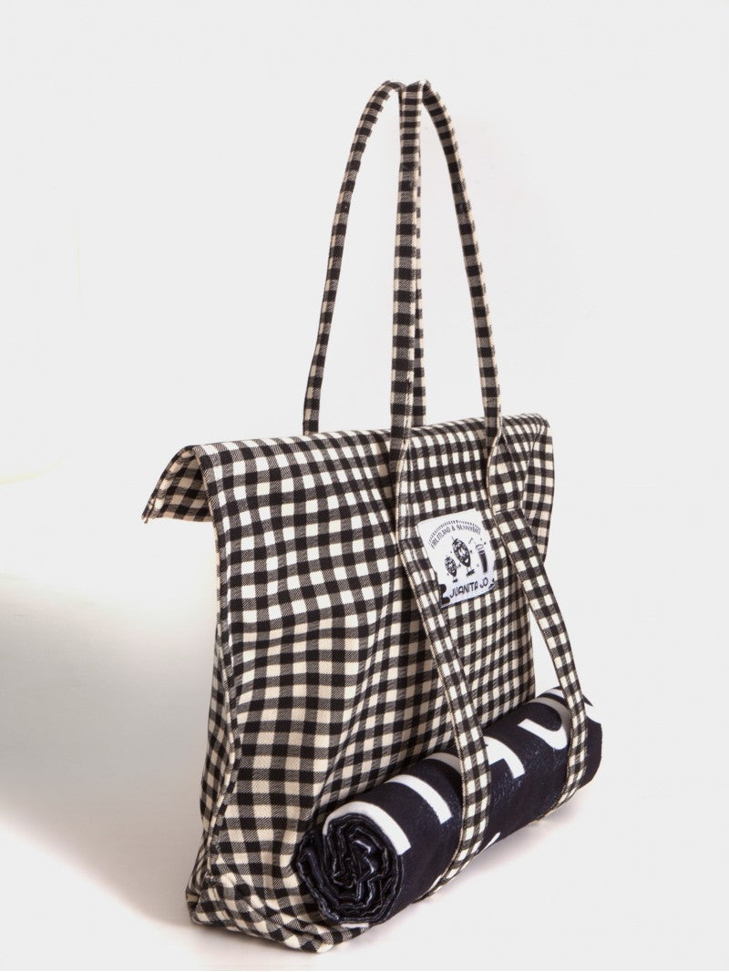 Bolso De Playa Grande Negro Amalfi