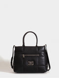 Cartera Negra Mediana Puffer