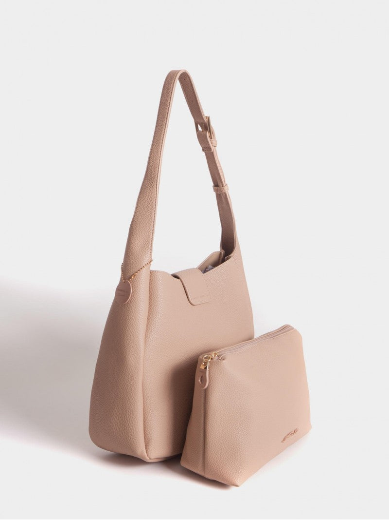 Cartera Camel Tipo Bucket Mediana Lina