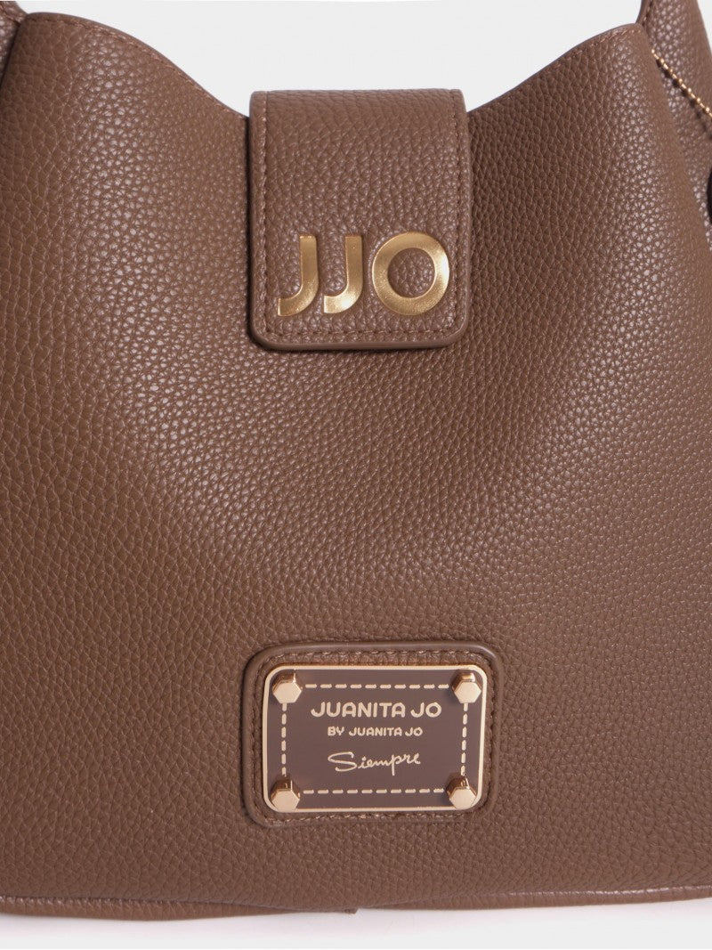 Cartera Marrón Tipo Bucket Chica Lina