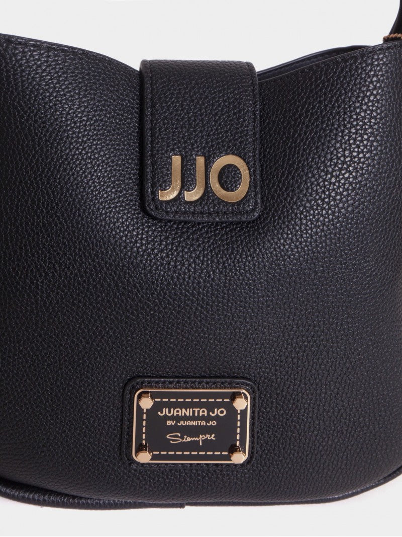 Cartera Negra Tipo Bucket Chica Lina