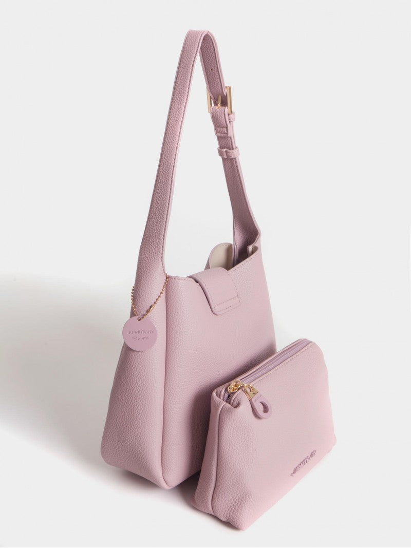 Cartera Rosa Tipo Bucket Chica Lina