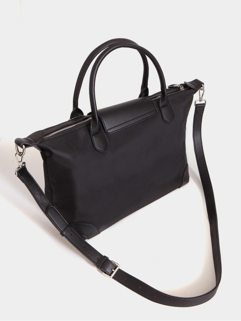 Cartera Negra Tipo Maletín Mediana Mara