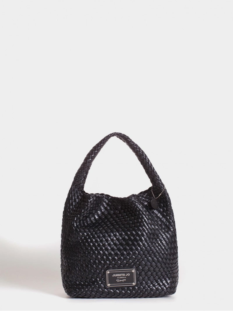 Cartera Negra Mediana Lazo