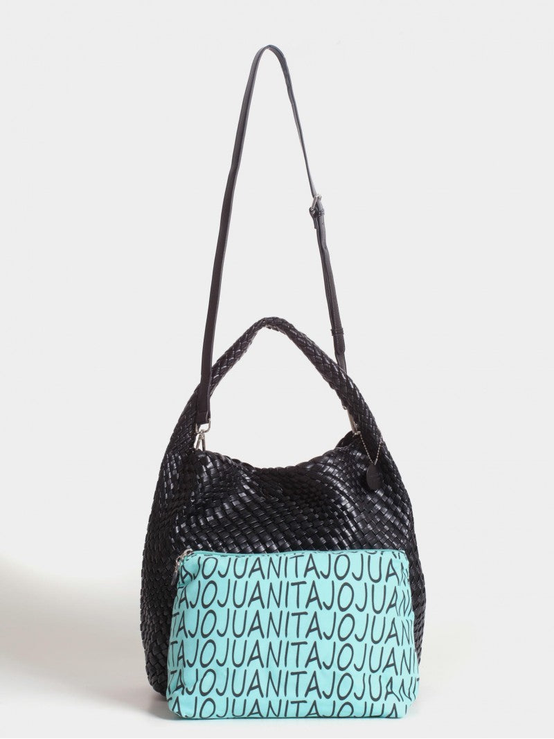 Cartera Negra Mediana Lazo