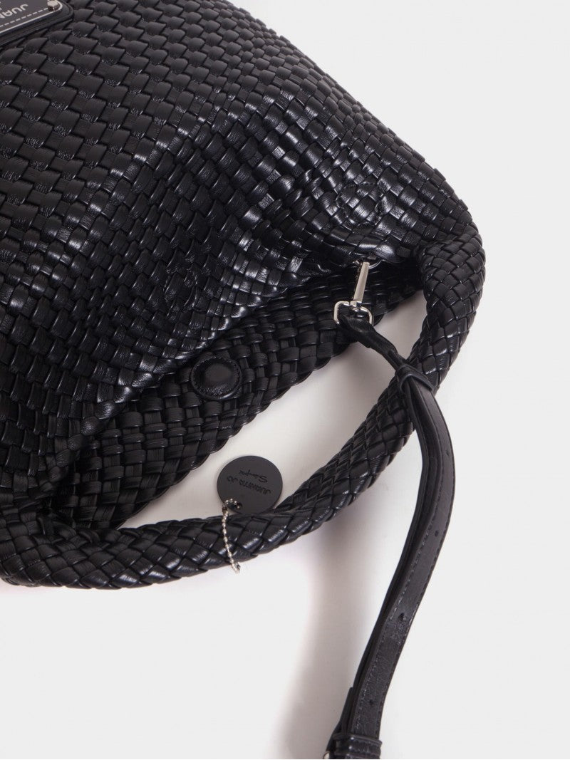 Cartera Negra Mediana Lazo
