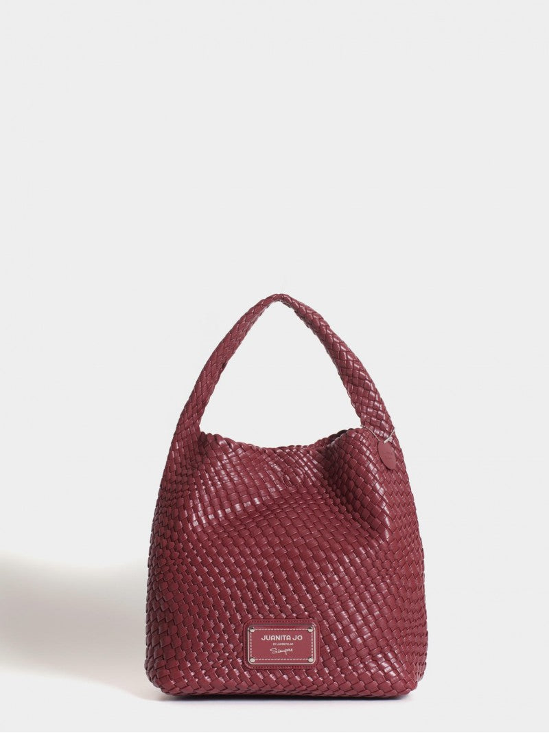 Cartera Mediana Bordó Lazo