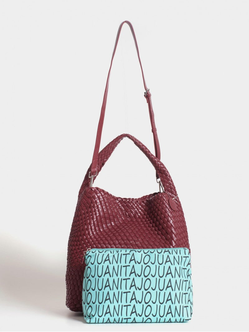 Cartera Mediana Bordó Lazo
