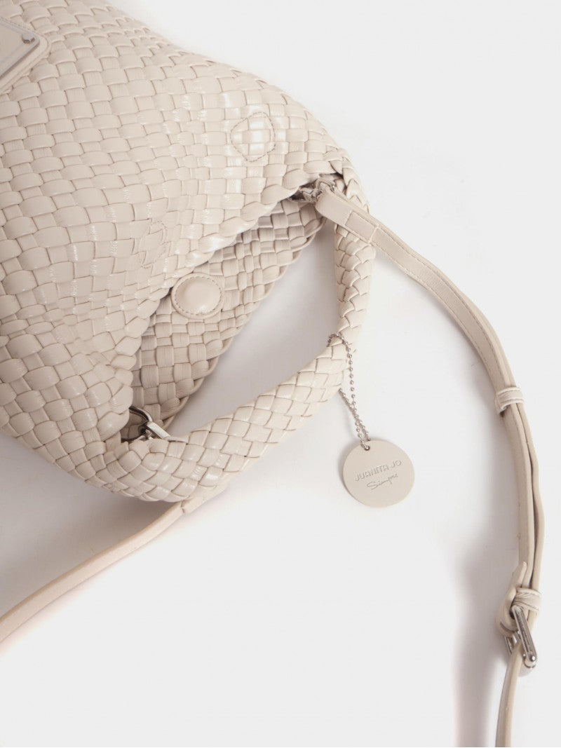 Cartera Chica Color Crema Lazo