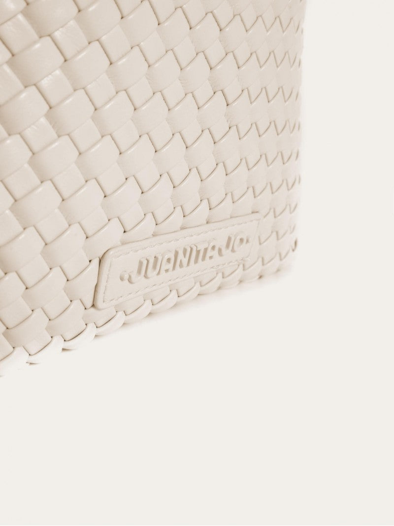 Pouch Cuadrado Crema Lazo