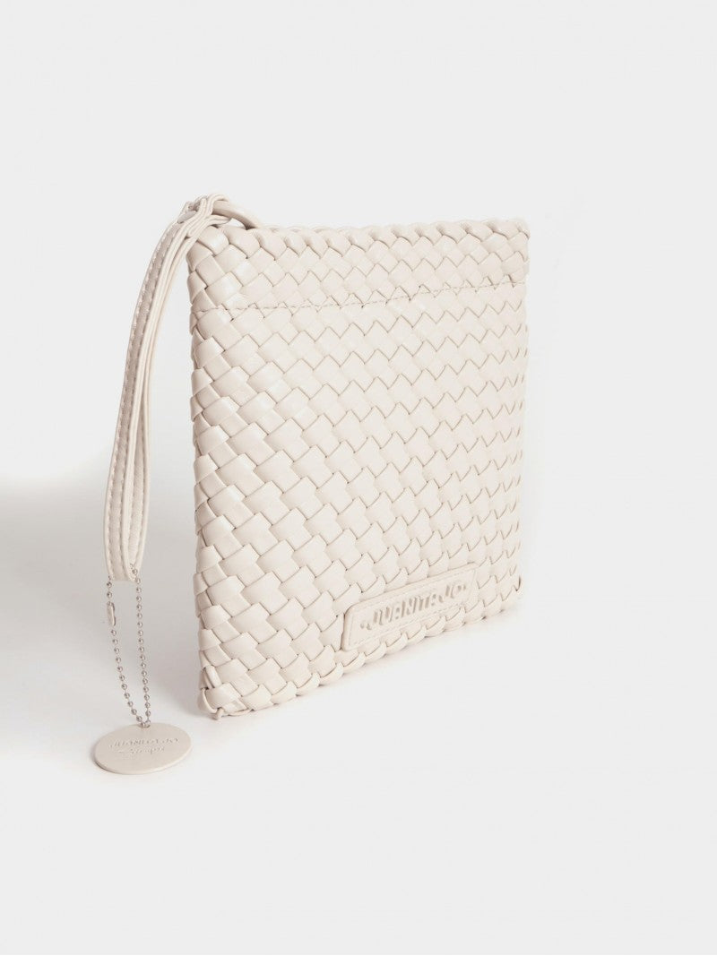 Pouch Cuadrado Crema Lazo