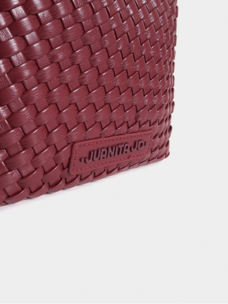 Pouch Cuadrada Bordó Lazo