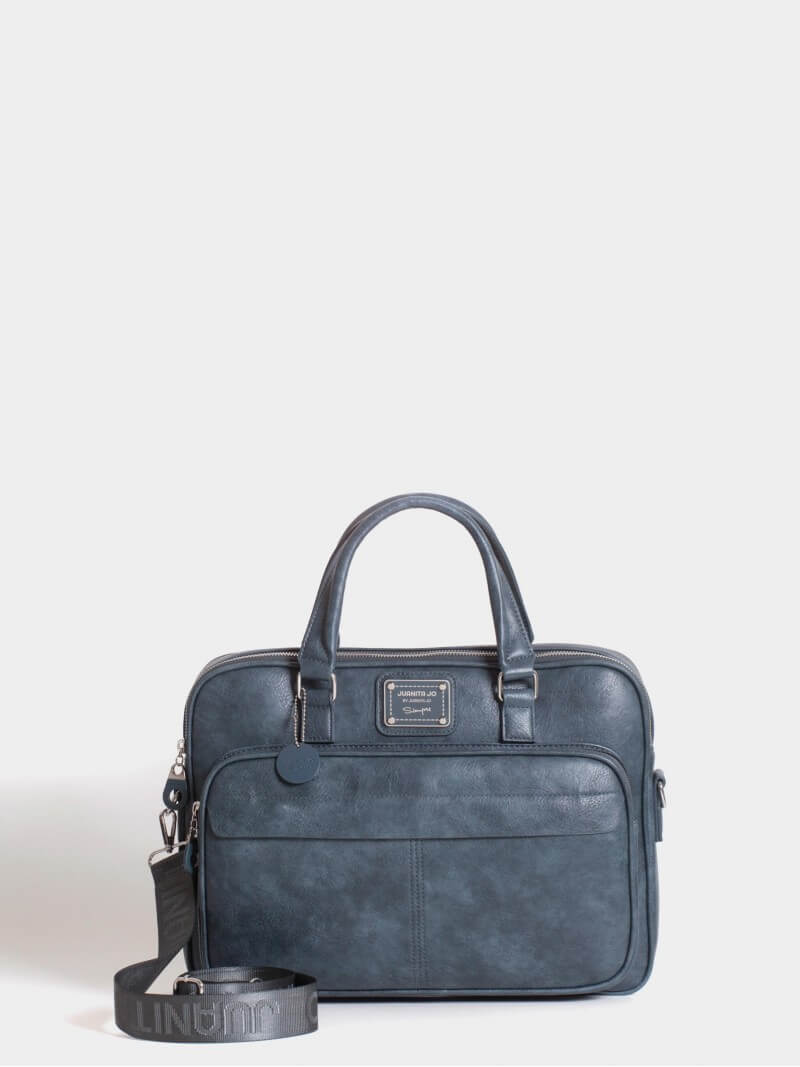 Maletín Porta Notebook Azul Boss Slim