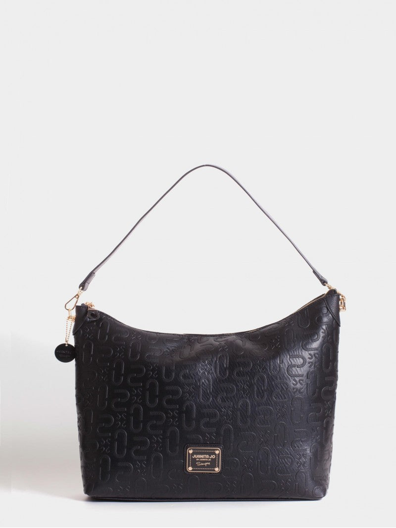 Cartera Porta Notebook Negra Monogram