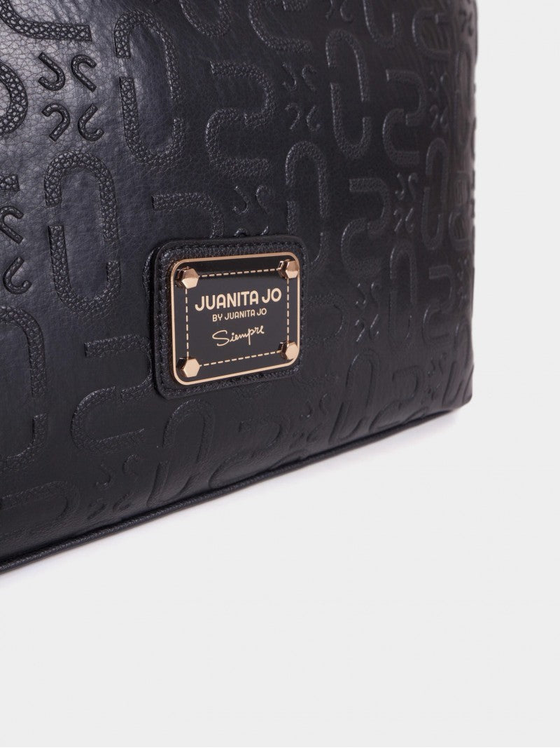 Cartera Porta Notebook Negra Monogram