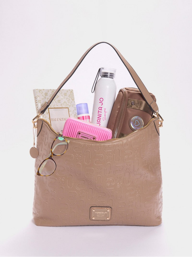 Cartera Porta Notebook Camel Monogram