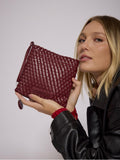 Pouch Cuadrada Bordó Lazo
