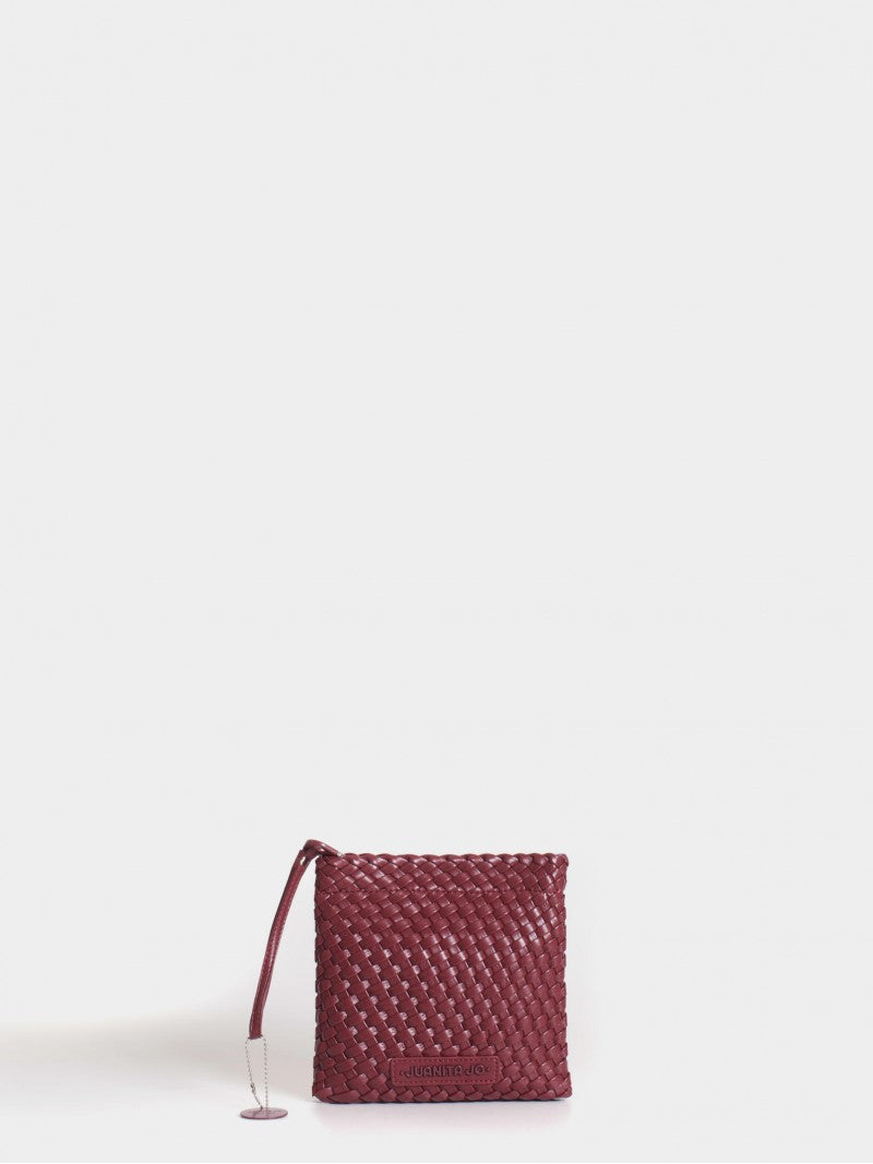Pouch Cuadrada Bordó Lazo
