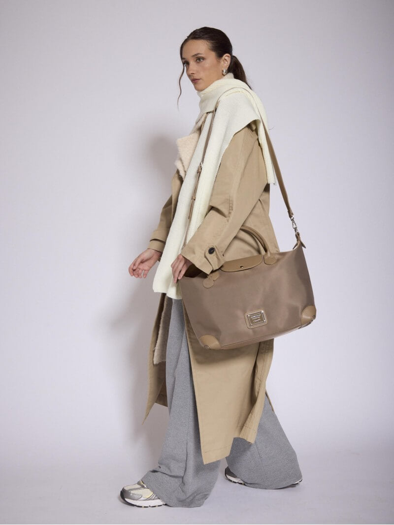 Cartera Mediana Tipo Maletín Visón Mara