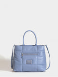 Cartera Mediana Celeste Puffer