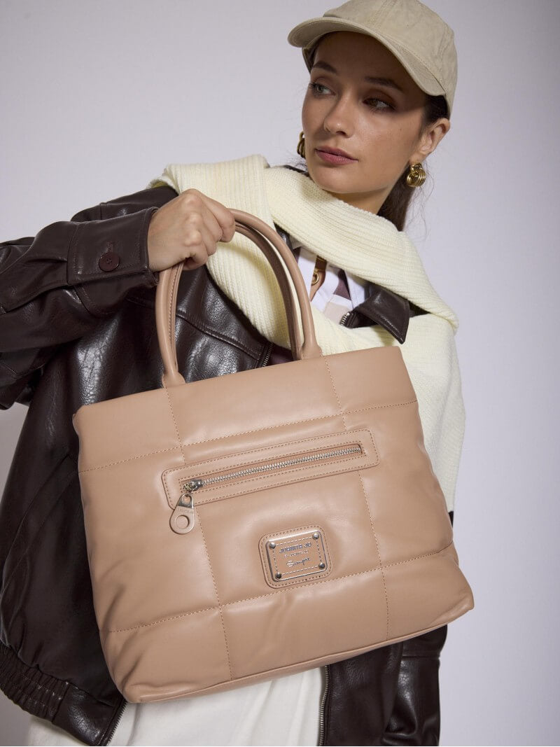Cartera Mediana Visón Puffer